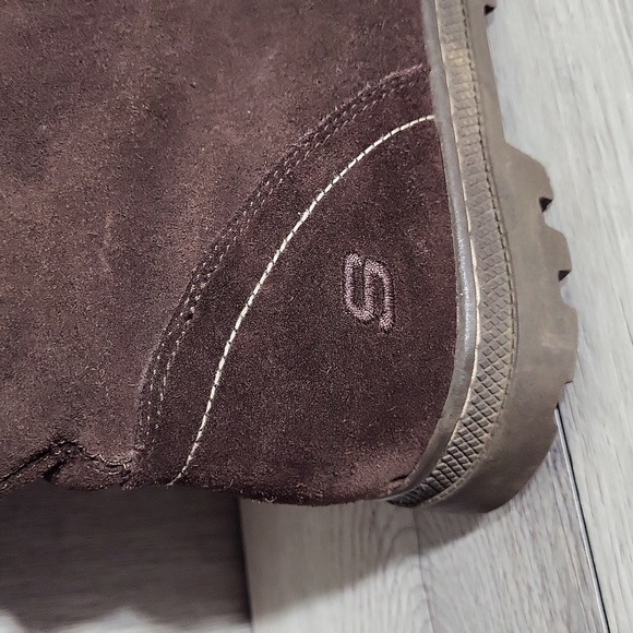 Skechers Womens 8 Chocolate Brown Leather Boots Thinsulate Mid Calf Warm Winter - Picture 9 of 10